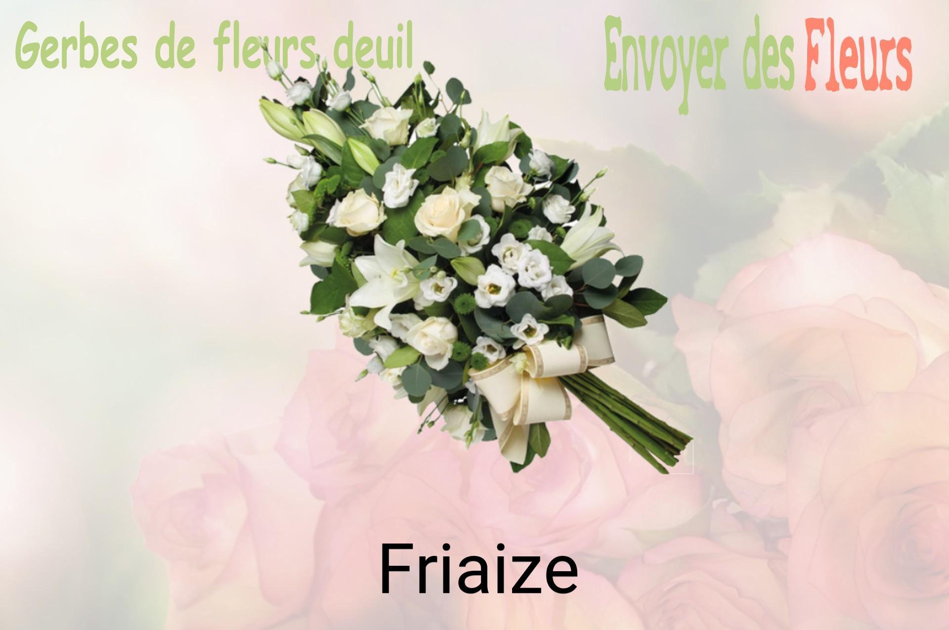 Gerbe de fleurs de deuil livrée à Friaize